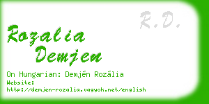 rozalia demjen business card