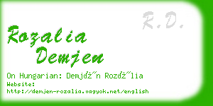 rozalia demjen business card